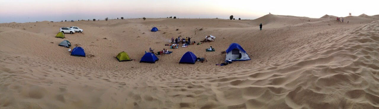 Pustynia Al Qudra w Dubaju. Zjednoczone Emiraty Arabskie.