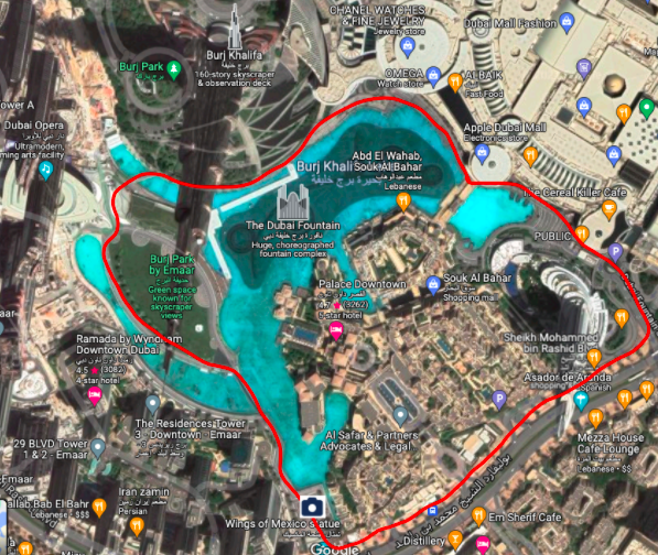 Dubai Mall - mapa spaceru